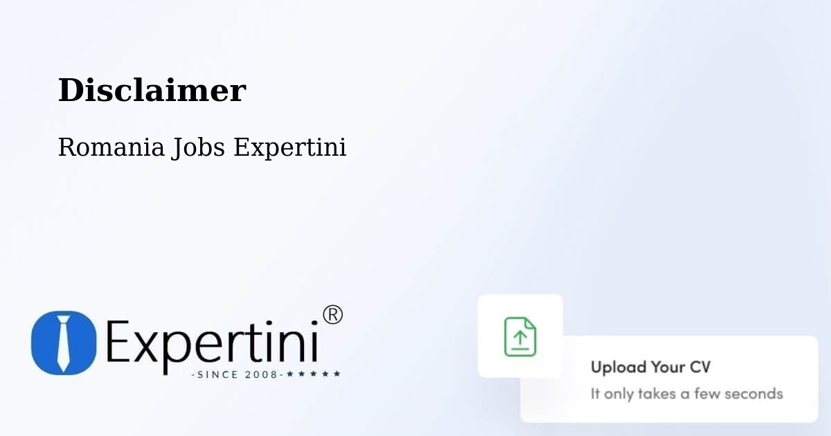 Disclaimer – Țopa - Romania Jobs Expertini